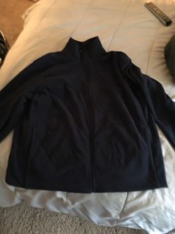 Men's blue starter fleece jacket