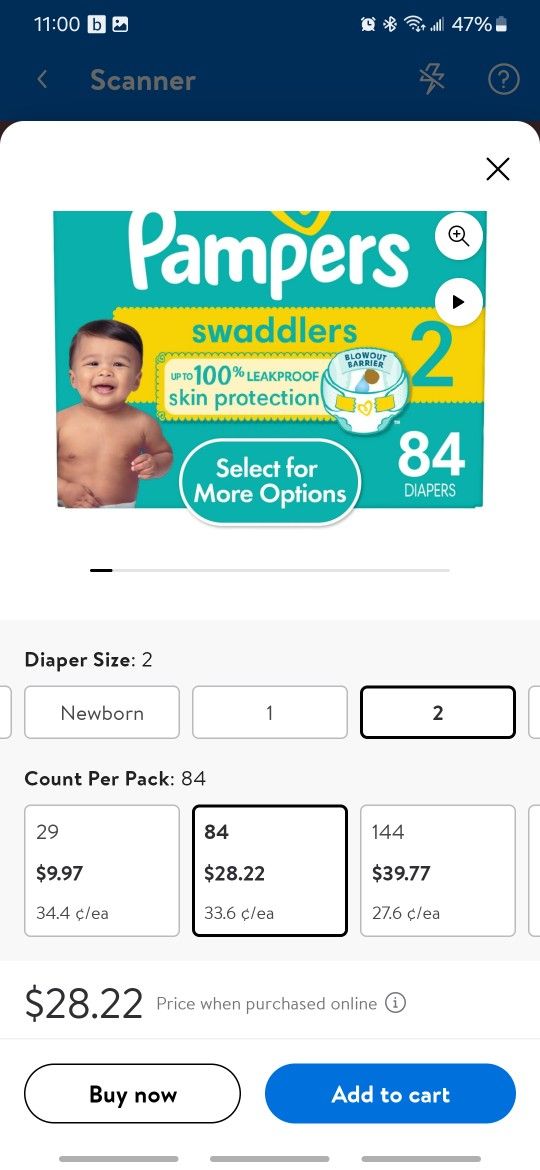 Pampers Swaddlers 