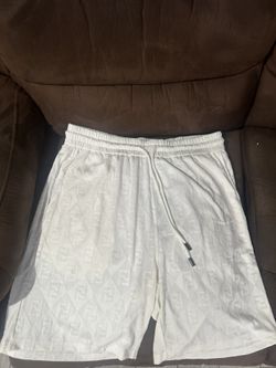FENDI WHITE LARGE SHORTS 