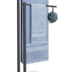 Standing Towel Rack, 304 Stainless Steel 2-Tier Towel Holder Stand with Marble Base