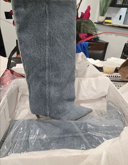 Steve Madden Tall Denim Boots (women) 9.5