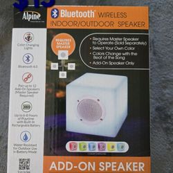 Alpine Bluetooth Enabled Color Changing LED Add-On Speaker