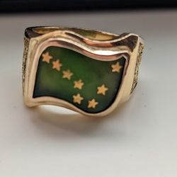 "Pipeline" Gold Nugget Men's Ring