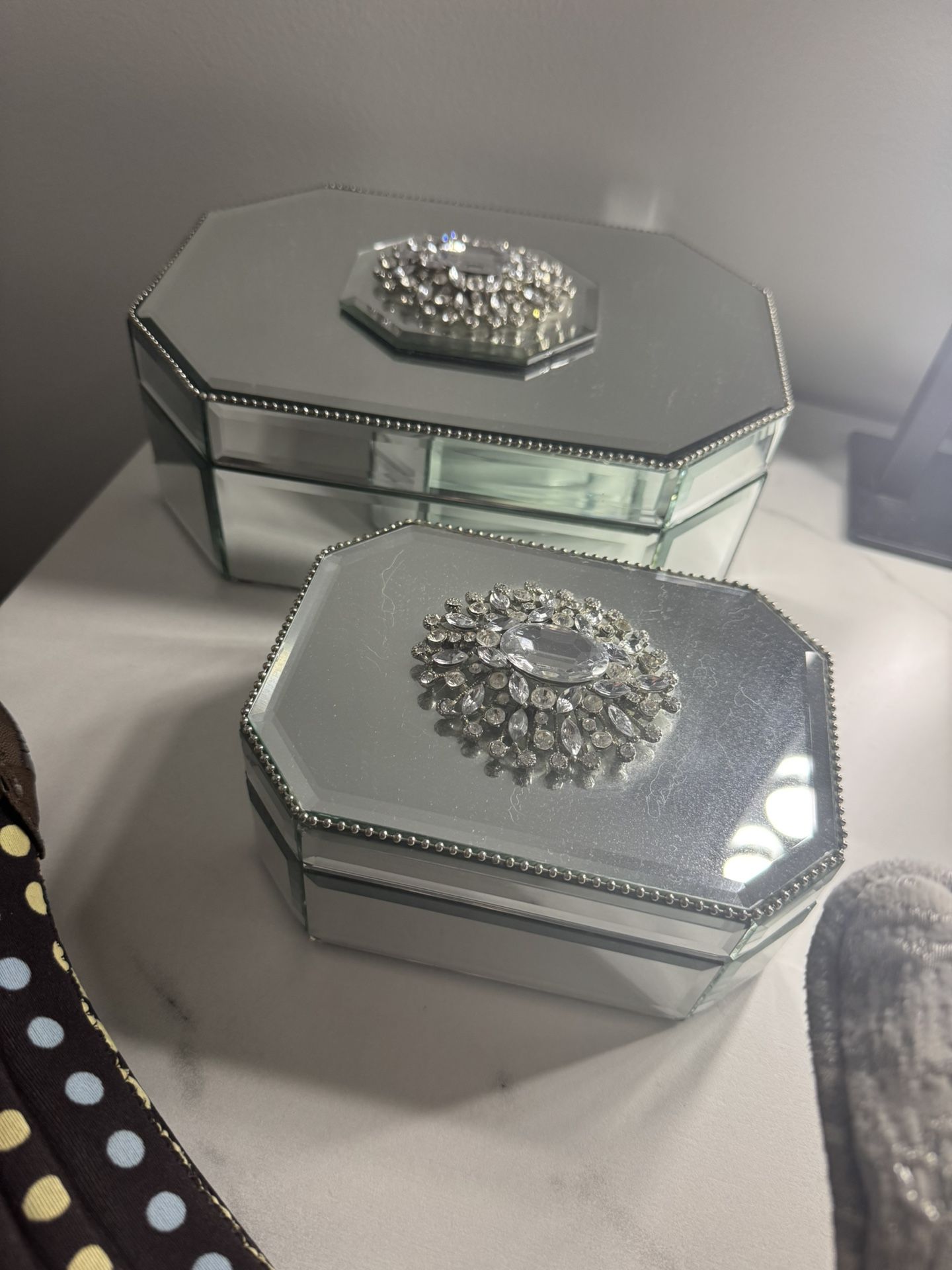 Jewelry Boxes Glass Set Of 2
