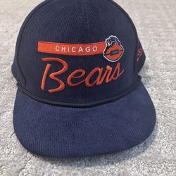 New Era Chicago Bears Navy Corduroy Script 9FIFTY Snapback Hat NEW