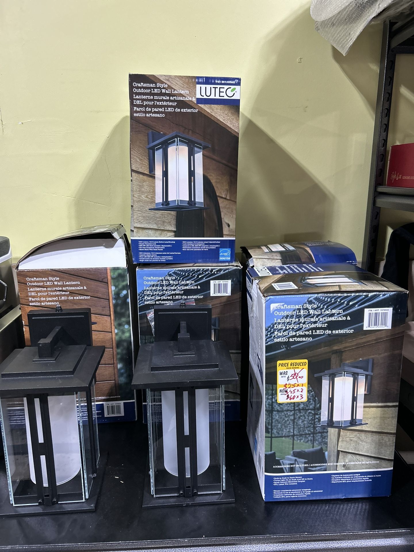 Lutec Craftsman Style Outdoor LED Wall Lantern ISC NEW