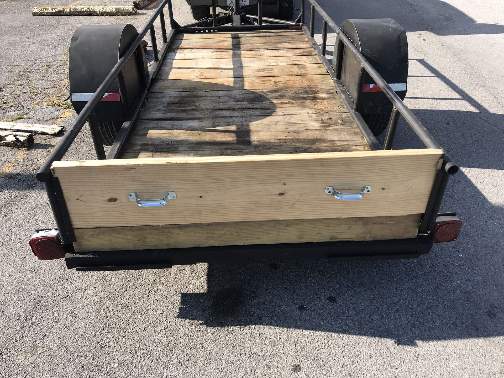 5x12ft Heavy Duty Utility Trailer / Wood bed w removable tailgate / steel ramps