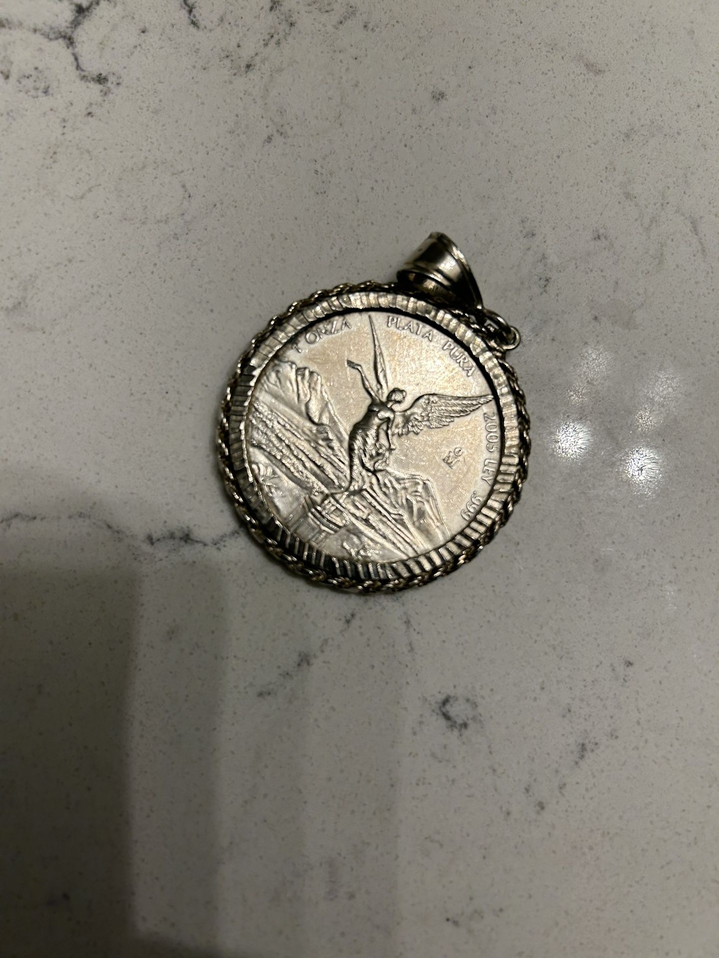Silver Pendant Coin 