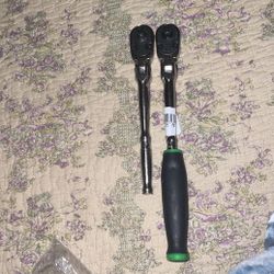 Snap-On 1/4" Drive Dual 80® Technology Soft Grip Standard Handle Locking Flex-Head Ratchet (Green)