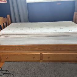 Twin Size Oak Wood Frame 