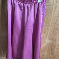 Pink Satin Skirt - Halloween Costume