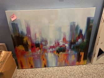 Large Painting Abstract Skyline