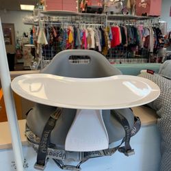 UpSeat Grey ergnomic baby floor & booster seat with tray