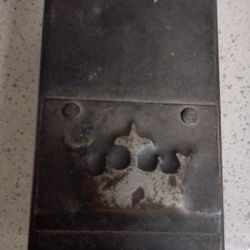 Jan Barboglio Crown Fleur de Lis Wrougt Iron Match Box Holder.