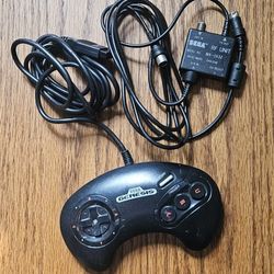 Sega Genesis Rf Cable And Controller 
