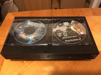 PS2 with 2 GAMES & ACCESSORIES