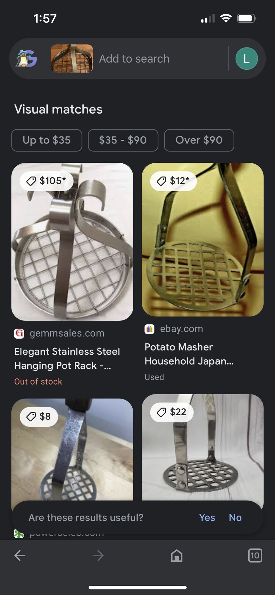 ELegant Stainless Steel Hanging Pot Rack.