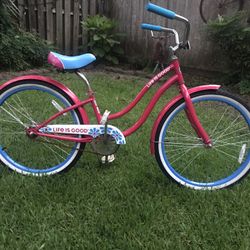 Baby Blue & Pink Cruiser Bike