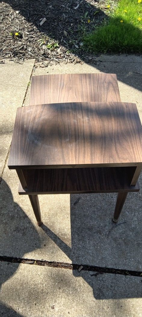 MCM End Table Wood 27 Inches L * 17.5 W And 22 In High