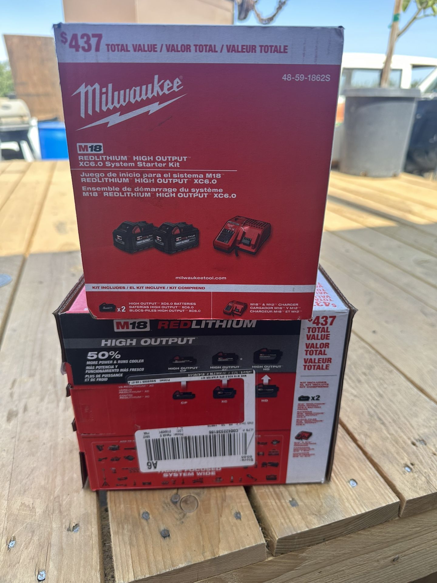 2X Milwaukee 6.0 High Output Batteries With Charger