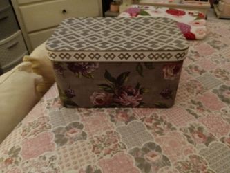 Cute fabric storage box good size