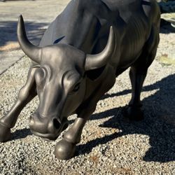 Life Size Bronze Stock Market Bull sculpture 