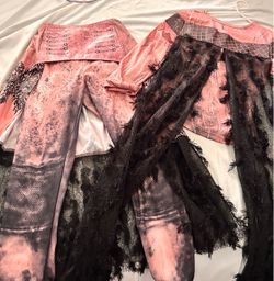 Pink and Black Lace Halloween Costume Set