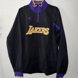Los Angeles Lakers Adidas Quarter Zip Windbreaker 