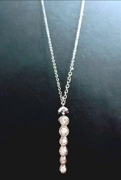 Diamond Drop Graduated Necklace