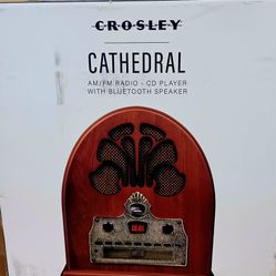 New Crosley Cathedral Am/ Fm Stereo Cd Player 