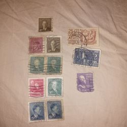 12 Vintage Stamps From Other Countries