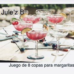 Princess House Set De 8 Copas Para Margaritas Nuevas En Sus Cajas 