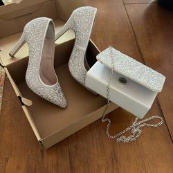 Wedding Heels  With Matching Purse