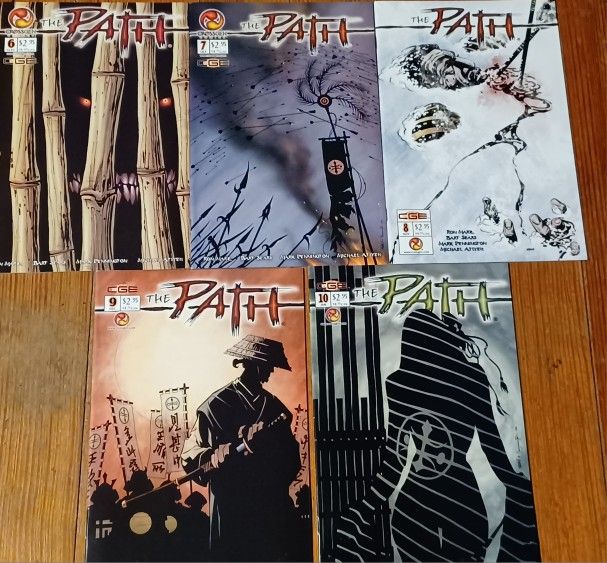 The PATH COMIC BooK Samuari 5 Lot Fighting Swords 6 Thru 10