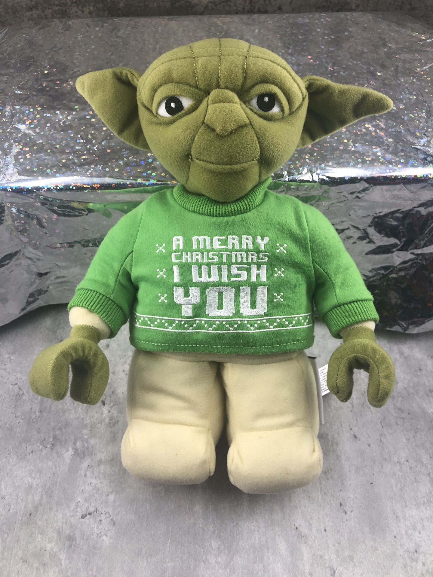 Star Wars Yoda Lego Plush “ A Merry Christmas I Wish You”
