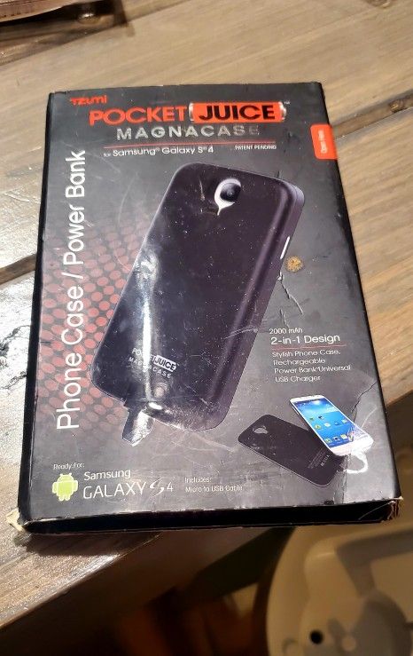 Magnacase Pocket Juice Case For Samsung S4 Phone..Brand New!