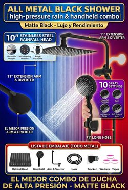 HYGIE RINSE 10" METAL SHOWER HEAD