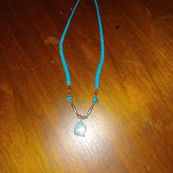 Turquoise Necklace   Men's  Bear Paw