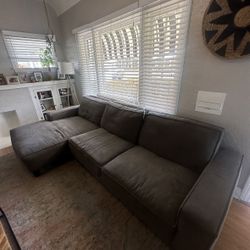 Couch With Storage  Ottoman 