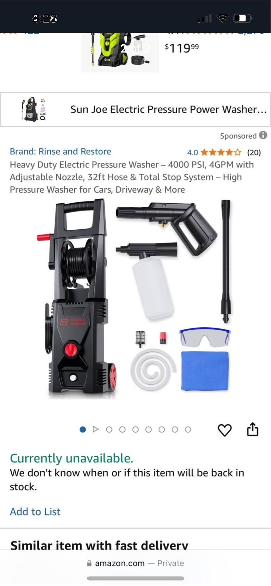 Rinse and restore power washer