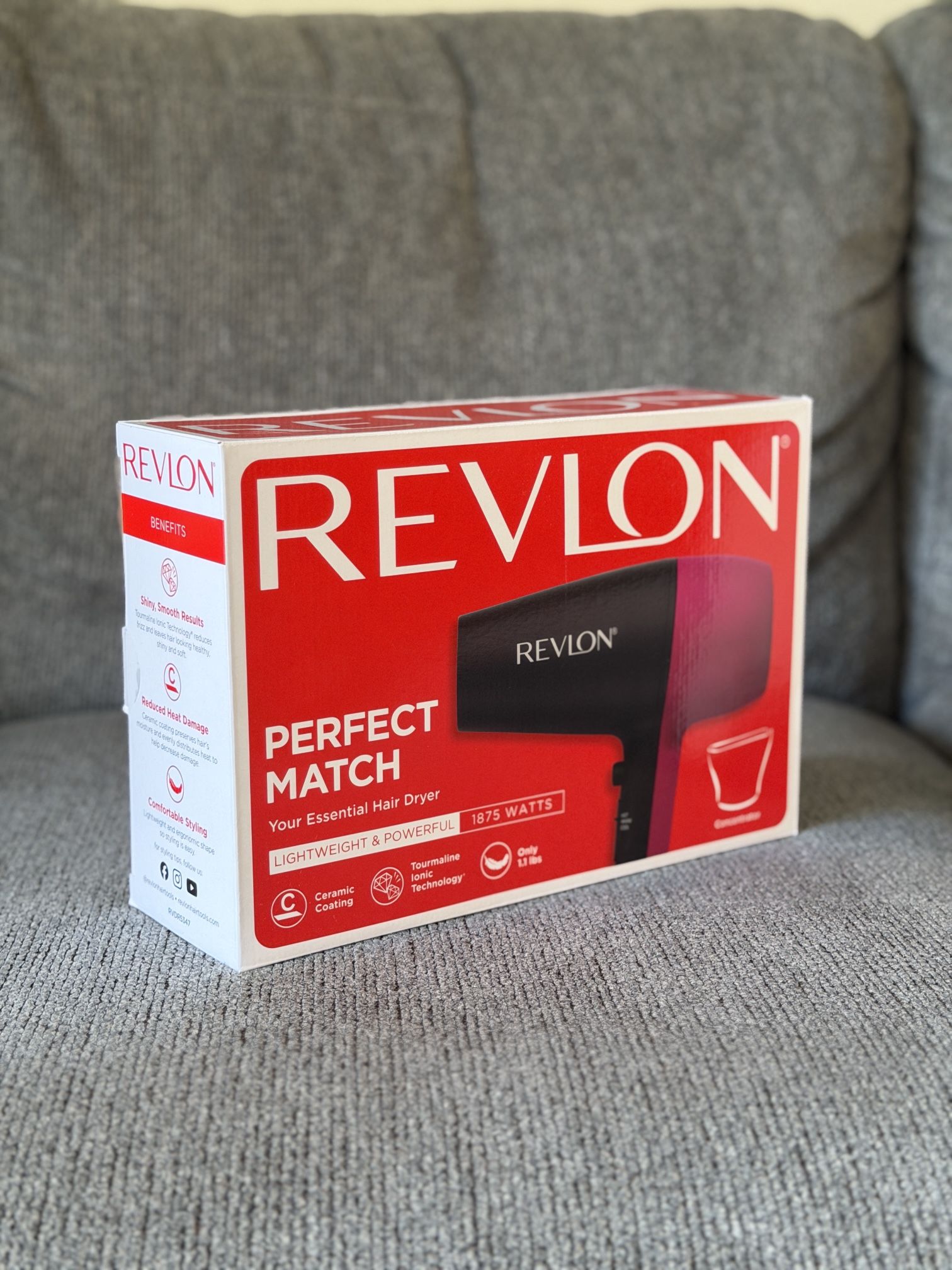 Revlon Perfect Match 1875W Essential Hair Dryer, Pink