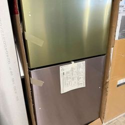 Ge profile new stainless steel top bottom fridge with warranty