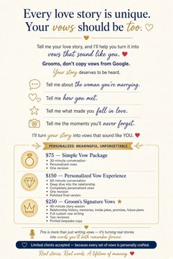 Let’s write your vows
