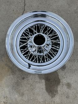 15 Inch Standard Appliance Wire Wheel , Daytons 100 Spokes Crosslace  Zenith Tru Classic Tru Spoke Wire Wheel Spoke Rims 