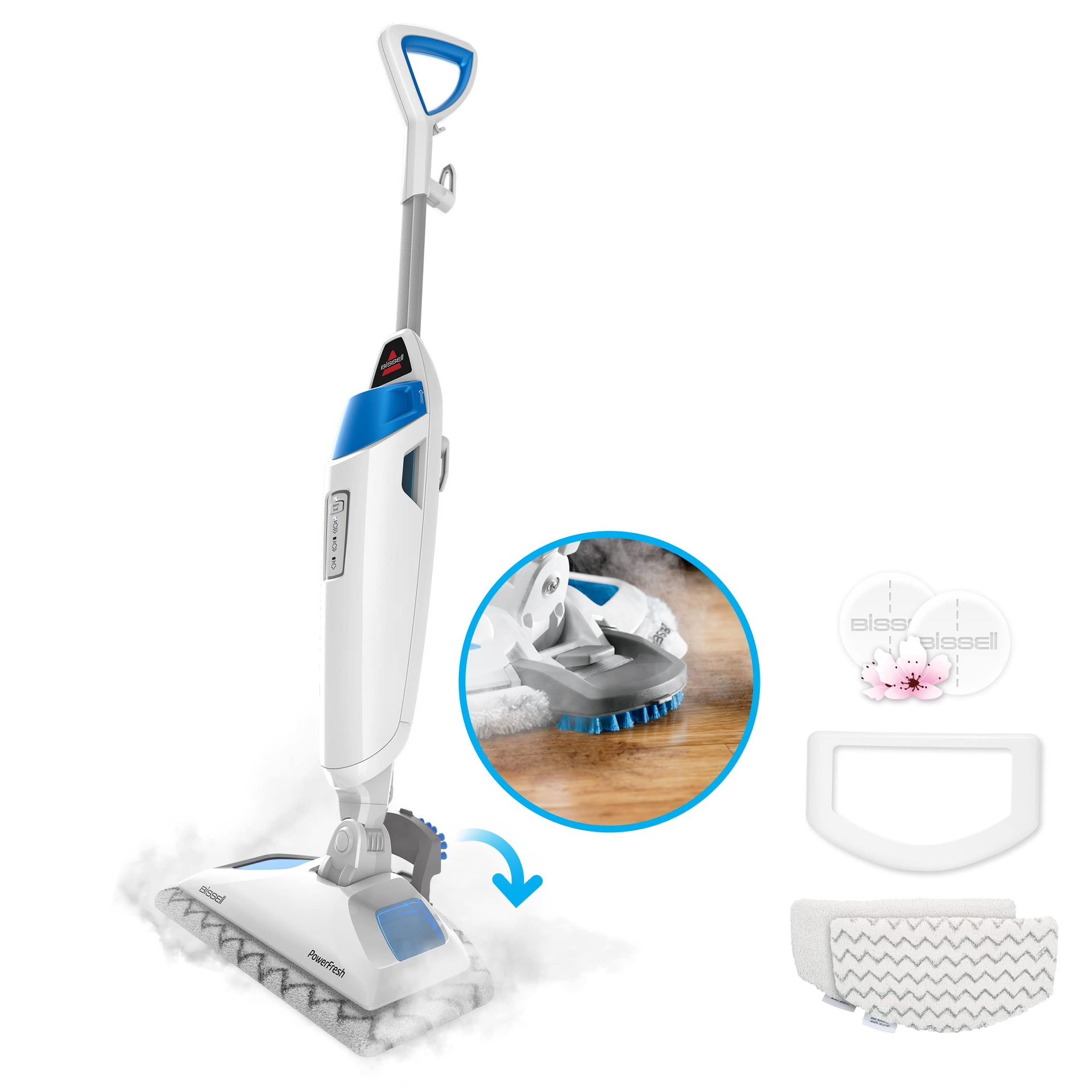 Bissell Power Fresh Steam Mop With Natural Sanitization, Floor Steamer, Tile Cleaner Hard Wood Retail $92