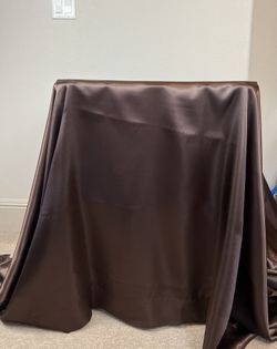 1 Brown Satin Curtain 