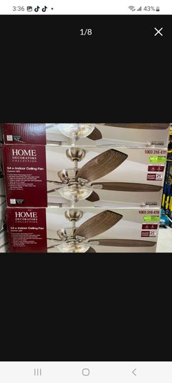 Home Decorators Collection Connor 54 in. LED Brushed Nickel Dual-Mount Ceiling Fan with Light Kit and Remote Control
