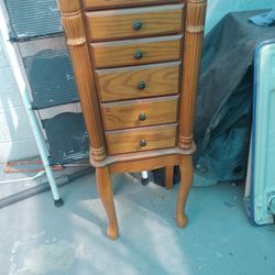 Wooden Jewelry Storage Box With Drawers Bedroom Home Kitchen 