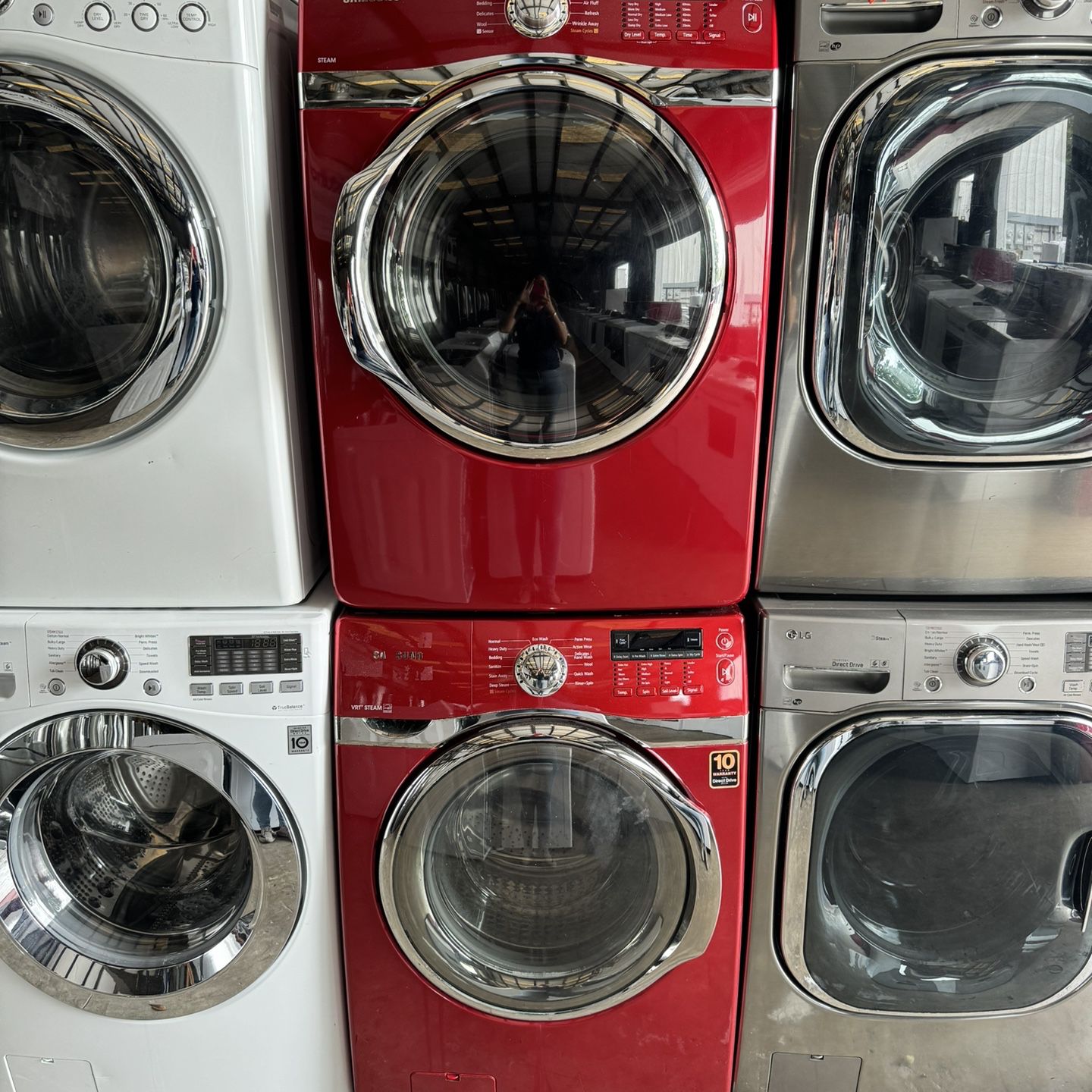 Samsung Front Load Washer And Dryer Set Red