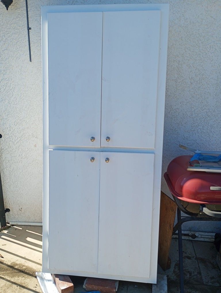 Free Exterior Wood Cabinet With Shelves 